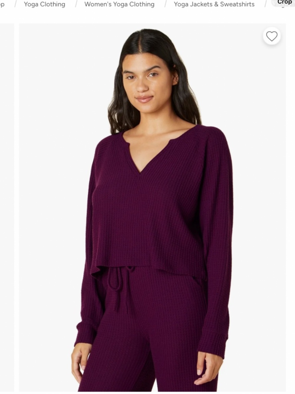 Beyond Yoga (NWT) Pullover Sweater with notched V-neckline